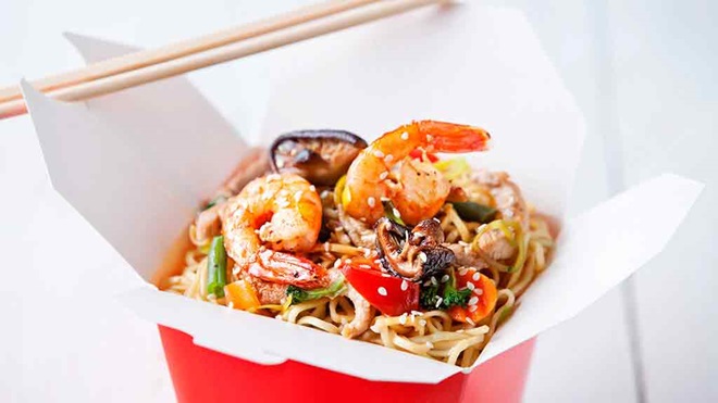 takeaway food in container